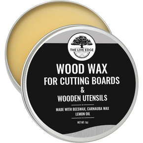 The Live Edge 1OZ Wood Wax for Cutting Boards and Wooden Utensils