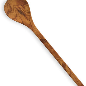 Handmade Olive Wood Spoon 12" Long Handle Large Wooden Spoon for Cooking