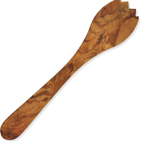 Olive Wood Salad Server 12 Inches Long Wooden Salad Tongs For Serving and Mixing Spoons