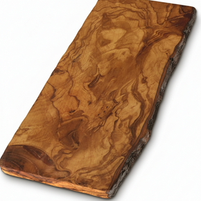 The Live Edge - Olive Wood Cutting Board for Kitchen | Wood Slab for Meat Cheese & Bread Cutting